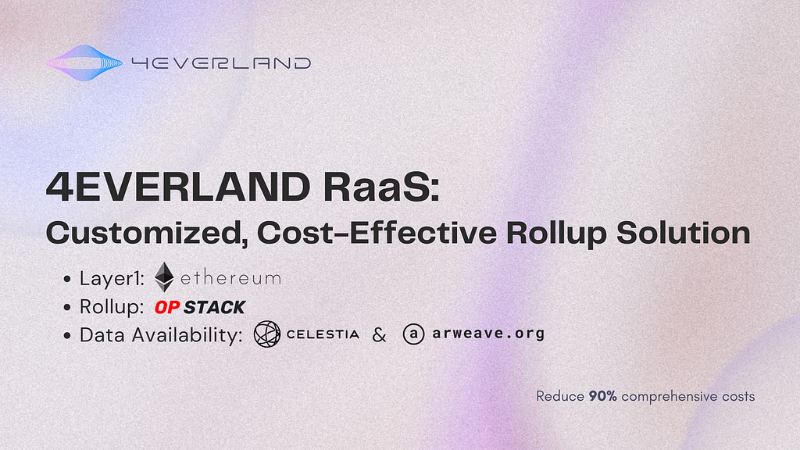 4EVERLAND Introduces Rollup-as-a-Service (RaaS) with High-Performance Blockchain Solutions