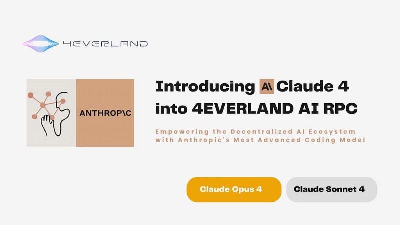 4EVERLAND Integrates Anthropic's Claude 4 into AI RPC