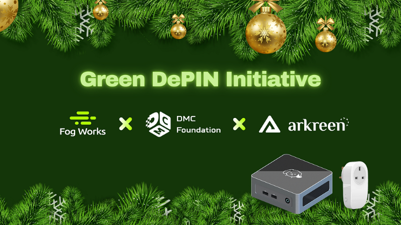 Partnership between Arkreen, Fog Works, and DMC Drives Sustainability in Decentralized AI