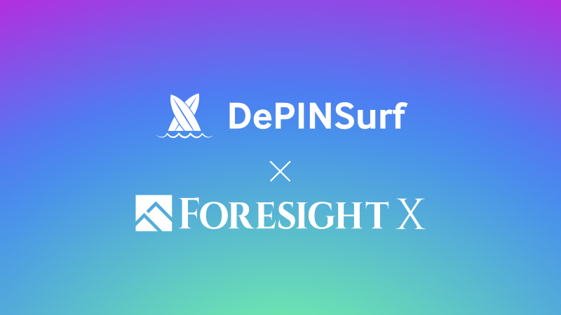 Foresight X Joins Forces with IoTeX Foundation and FutureMoney Group for DePIN Surf Accelerator Program Support