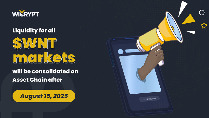 Wicrypt Announces Strategic Change to Liquidity Pools for $WNT Token