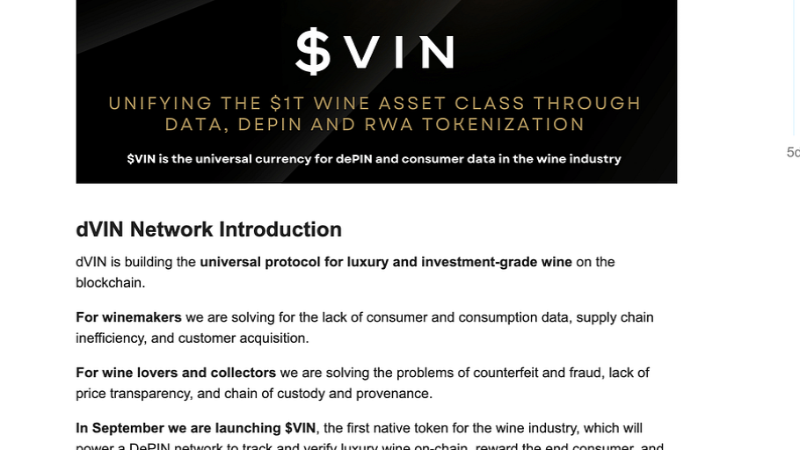 dVIN Tokenizes the $1T Wine Asset Class on Solana's LFG Launchpad