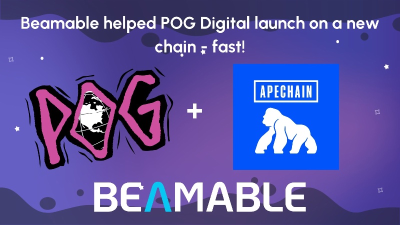 Beamable Helps POG Digital Navigate ApeChain Integration in 10-Day Sprint