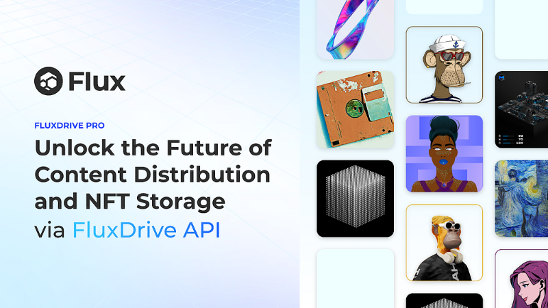 Flux Introduces FluxDrive Pro, a Decentralized Storage Solution with API-based IPFS Integration