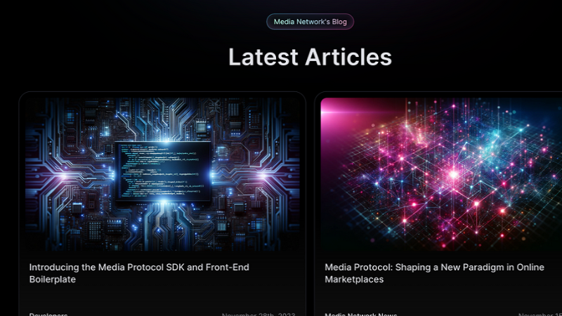 Media Launches New Blog Platform and Focuses on Media Protocol and Media Network