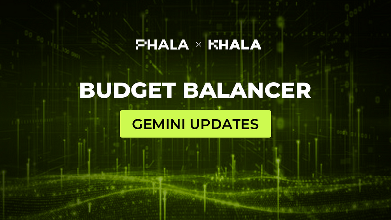 Gemini Tokenomics and Budget Balancer on Phala and Khala Networks